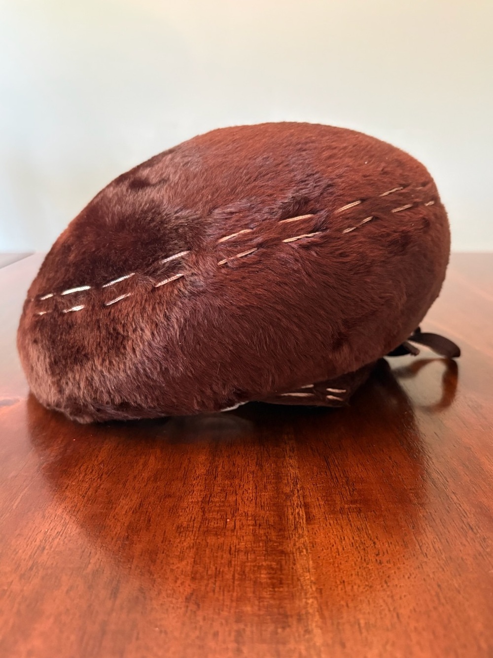 Vintage Betmar Faux Fur Beret Pillbox Hat Brown Aura Georges Meyer